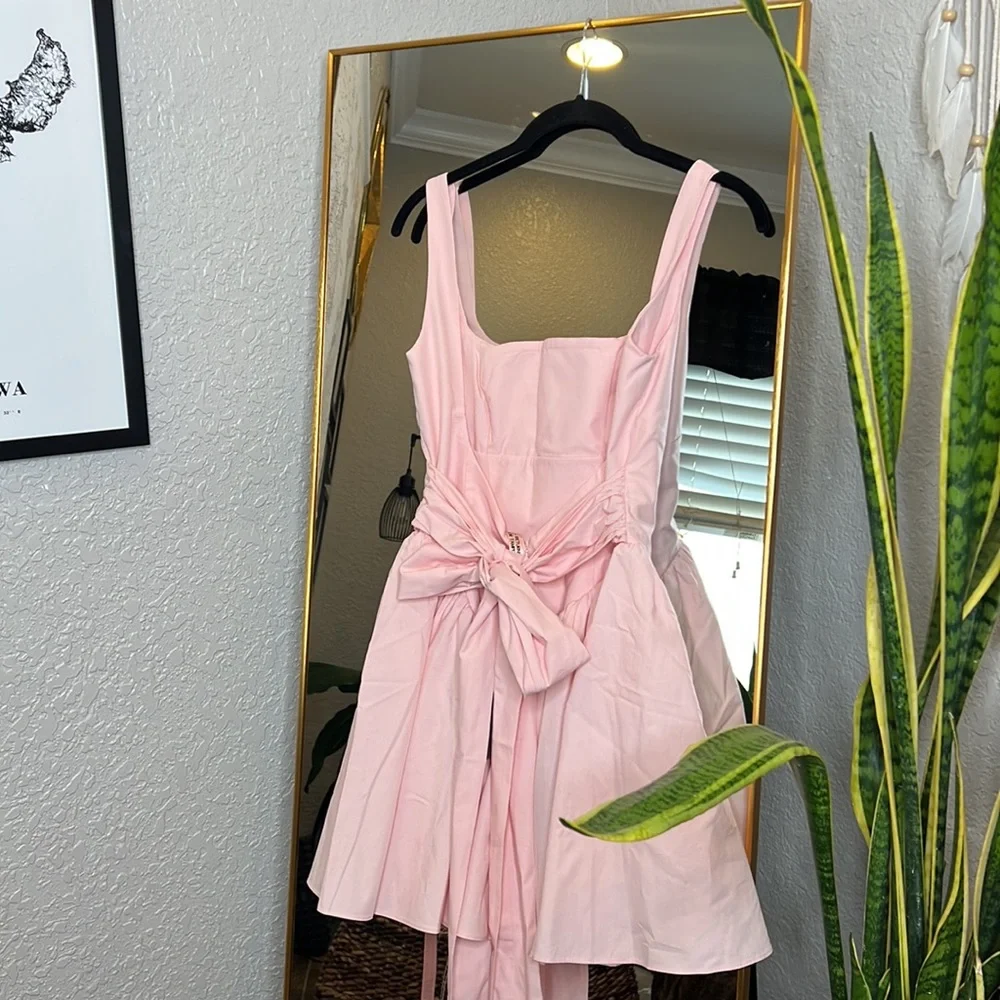 House of CB 'Florianne' Soft Peach Bow Mini Dress NWT - Picture 12 of 14